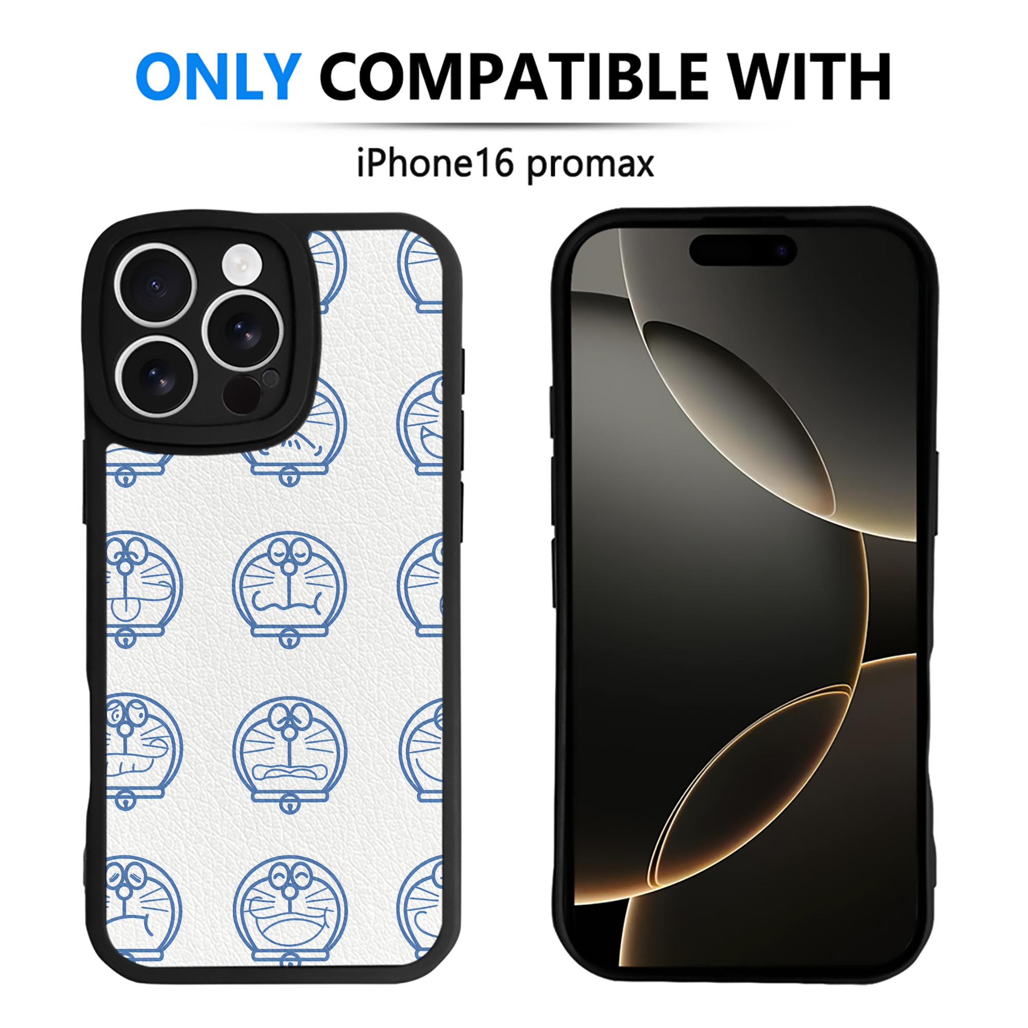 （画像用） ドラえもん Doraemon 【iPhone 16シリーズ対応】シリコンスマホケース（レザー調） 材質：シリコン